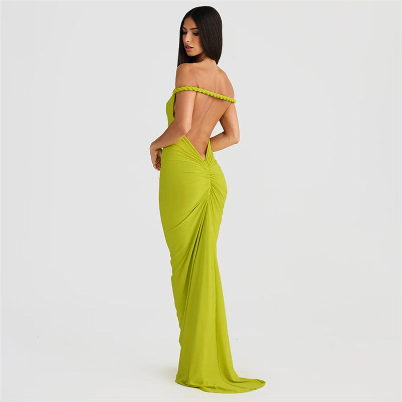 Evelynn Twisted Halter Maxi Dress