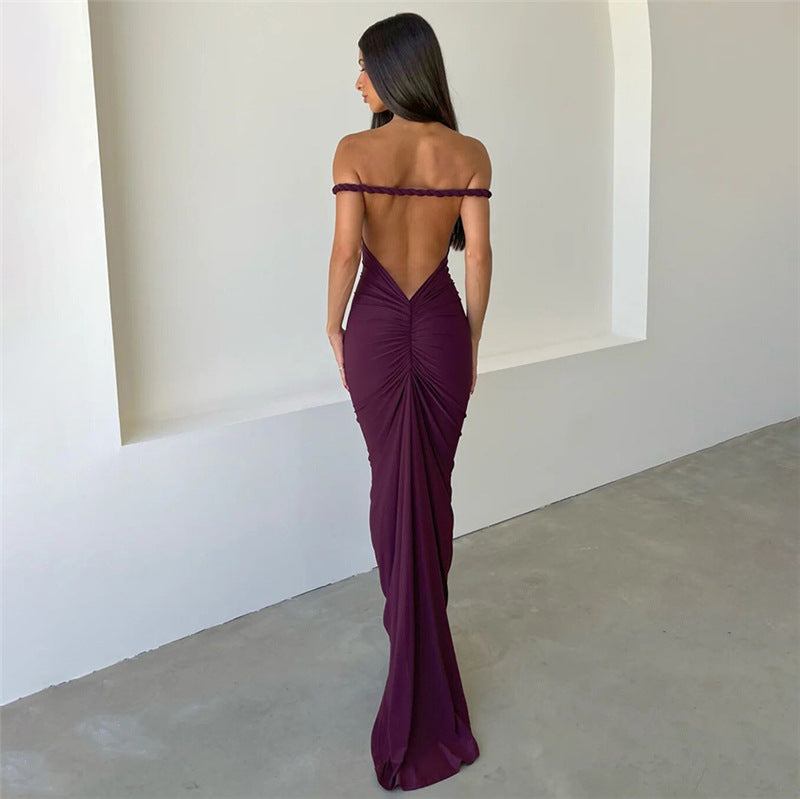 Evelynn Twisted Halter Maxi Dress