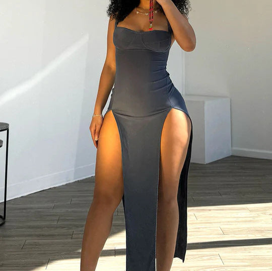 Bustier Slit Dress