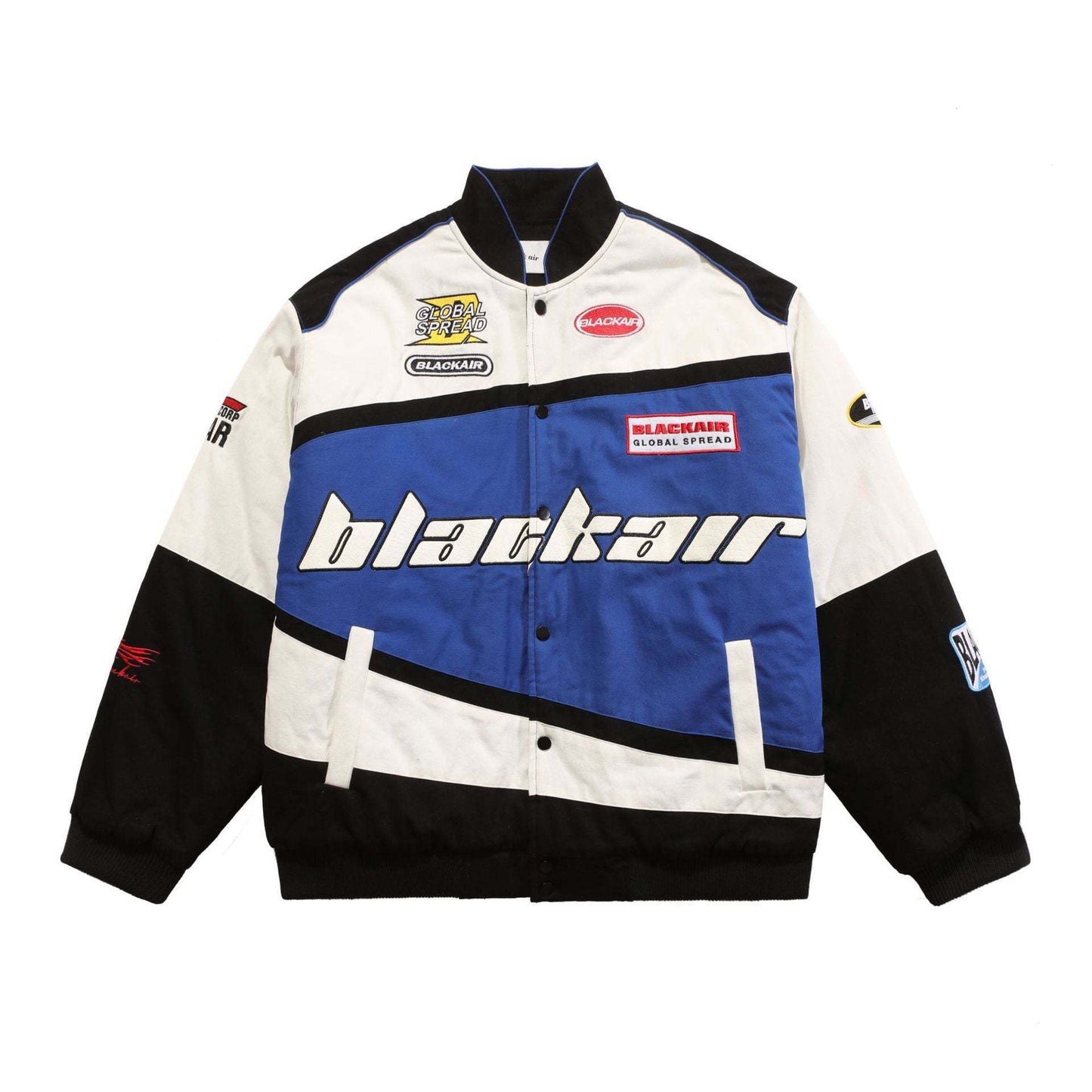 Printed tricolor racing jacket