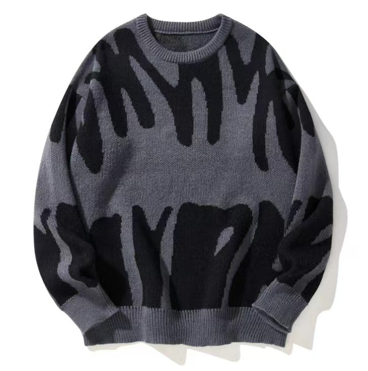 Camouflage knitted sweater