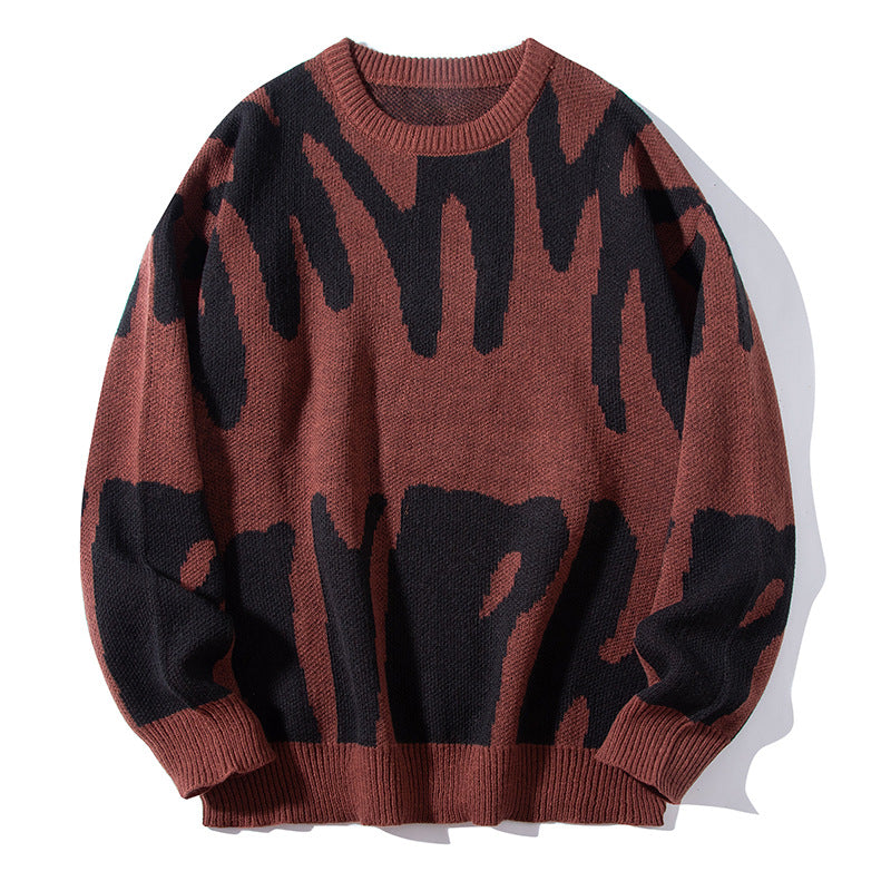 Camouflage knitted sweater