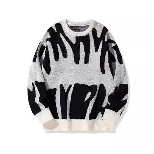 Camouflage knitted sweater