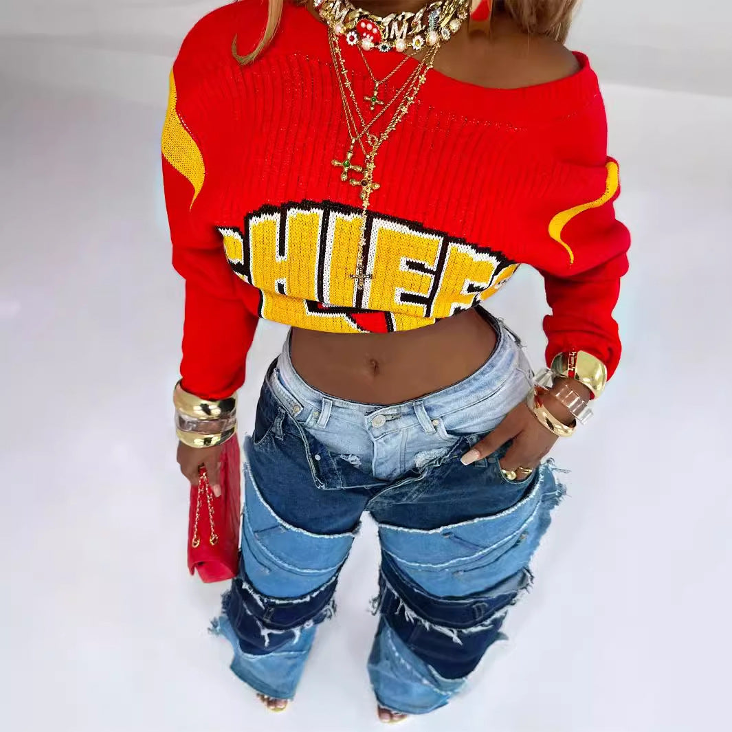 Hip hop street letter sweater