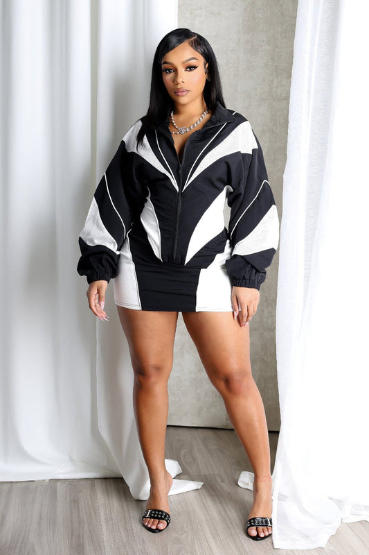 Nylon Windbreaker & Skirt SET