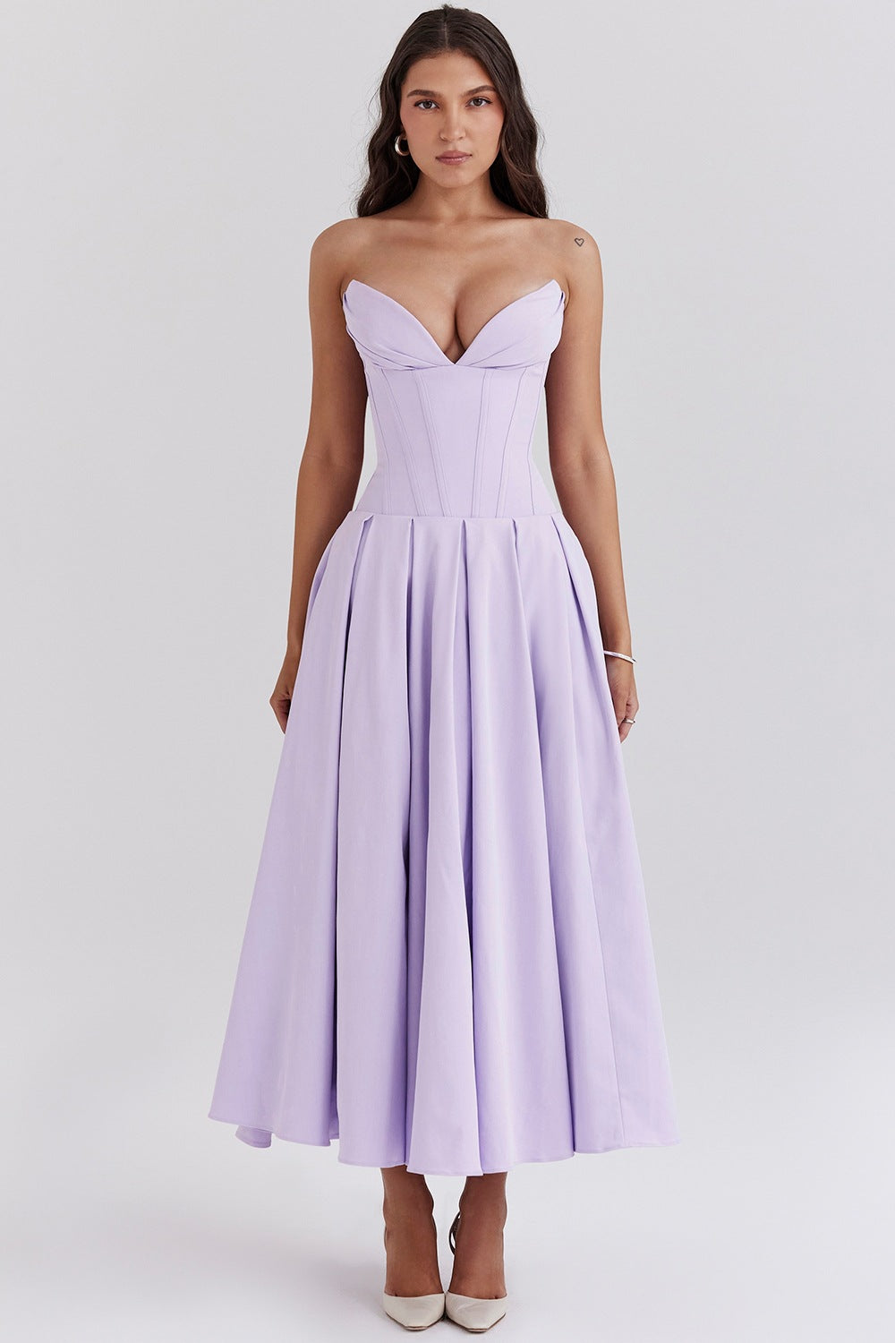 Strapless Midi Dress