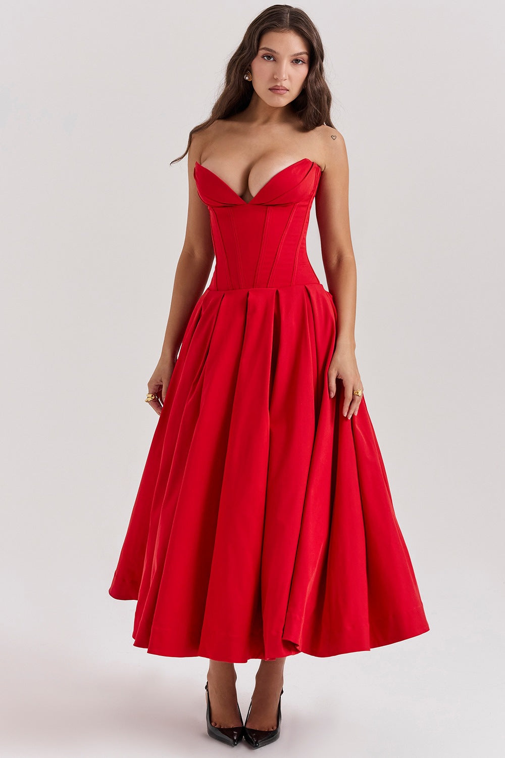 Strapless Midi Dress