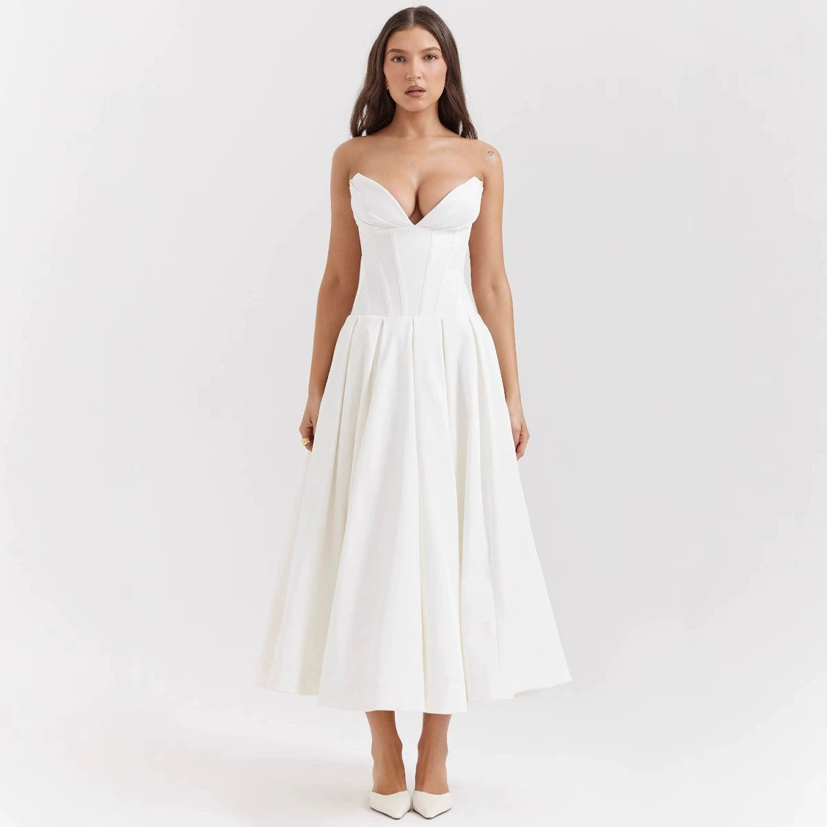 Strapless Midi Dress